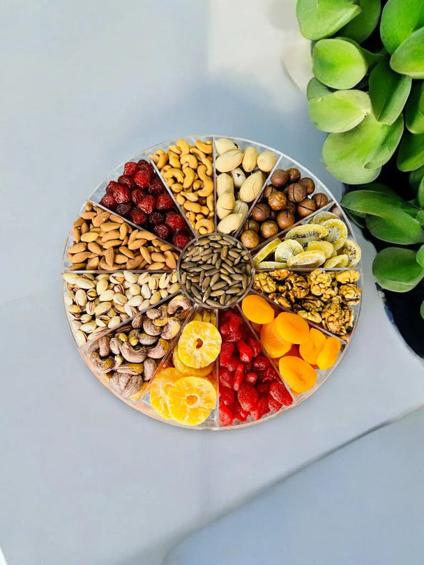 Dry Fruit Gift Boxe with 13-Portion Plastic Mirrors