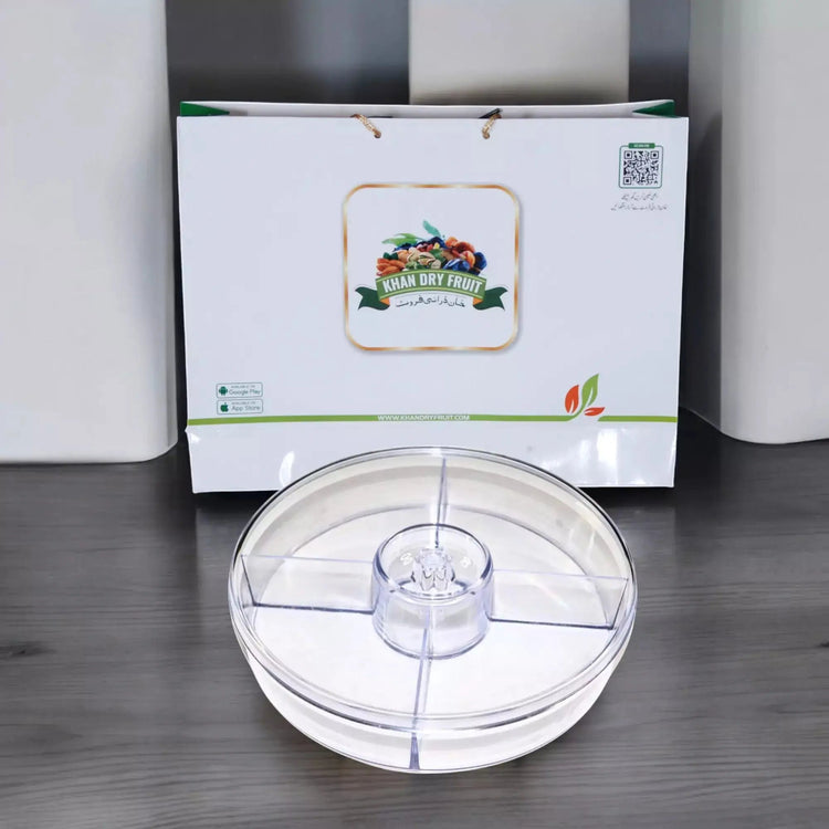Buy 5-Portion Empty Gift Box for Dry Fruits – Glass & Plastic