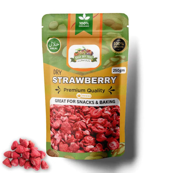 dry strawberry seeds Premium Export Quality Dry Strawberries 250gm Pack