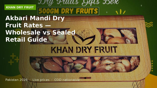 Akbari Mandi Dry Fruit Rates — Wholesale vs Sealed Retail Guide
