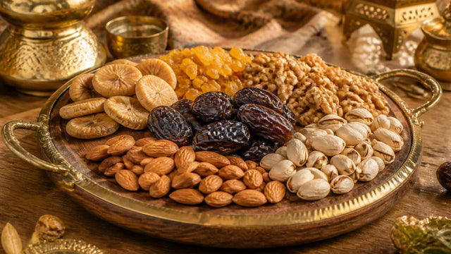 Premium Pakistani dry fruit thaal — bilingual khushk mewa guide | Khan Dry Fruits