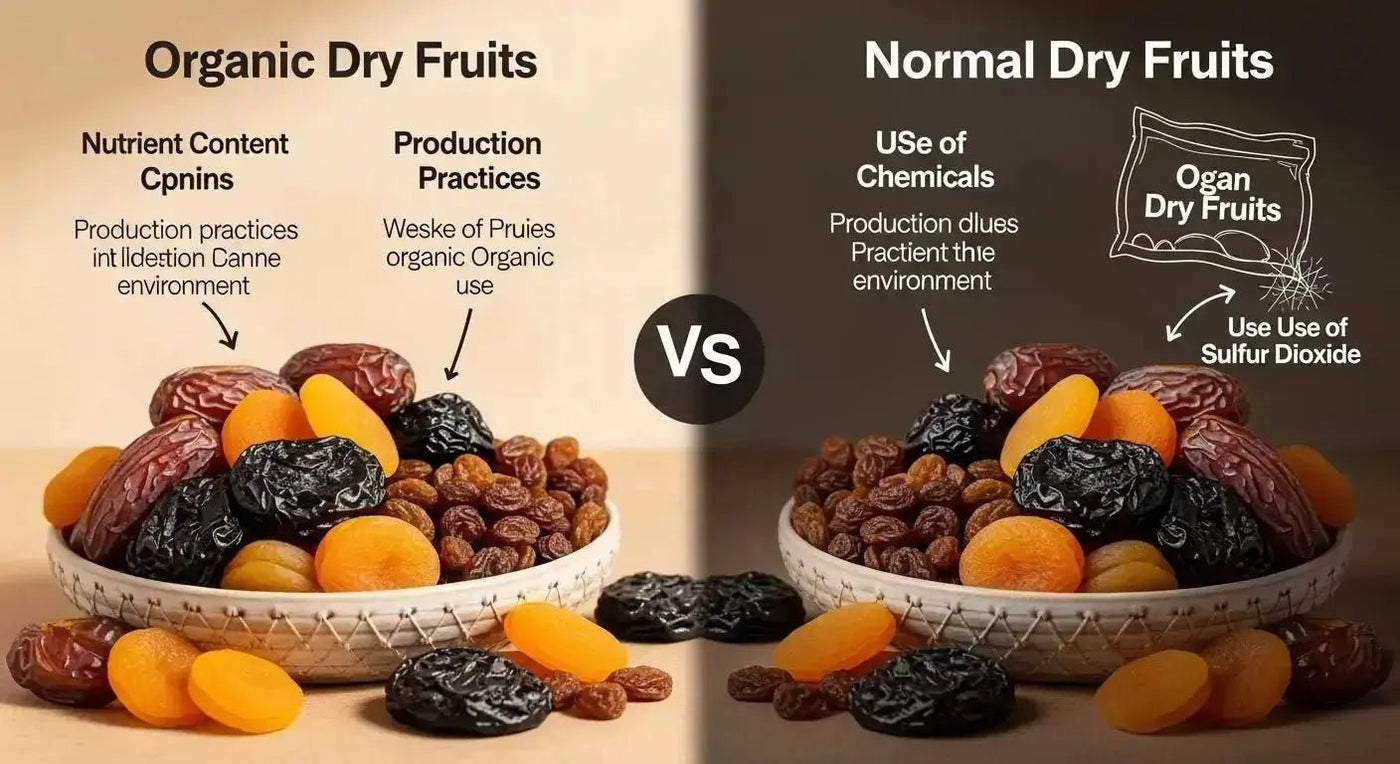 Organic Dry Fruits vs. Normal Dry Fruits - Khan Dry Fruits