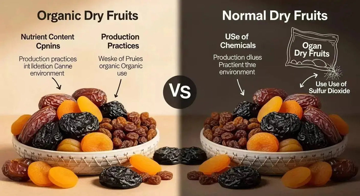 Organic Dry Fruits vs. Normal Dry Fruits