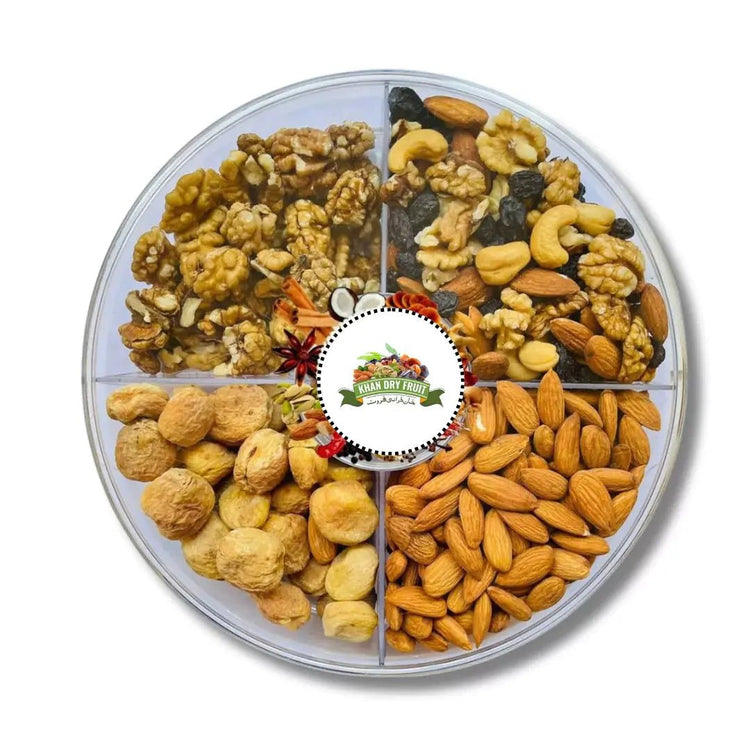 Dry Fruit Gift Box - 5 Portions (Almonds, Pistachios, Walnuts, Cashews, Kishmish