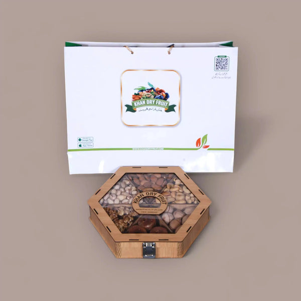 Dry Fruit Nuts Gift Box Wooden 6 Portions