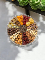 Dry Fruit Gift Boxe with 13-Portion Plastic Mirrors 