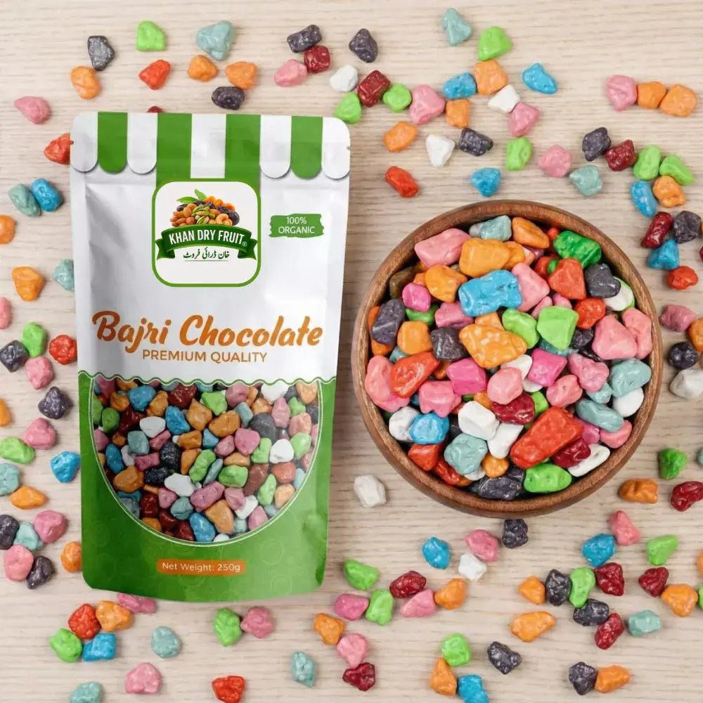 Stone Shape Chocolates – Bagri 250g | Colorful Candy Coated Milk Chocolates - KHAN DRY FRUITS