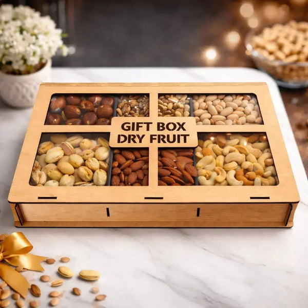 Dry Fruits wooden box VIP 6 Section