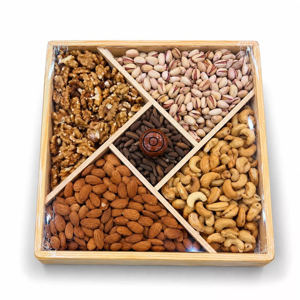 Best Dry fruits Gift Box 5 Portion Complete Wood