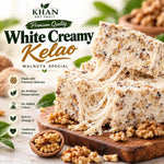 White Creamy Kelao with walnuts – premium walnut sweet by Khan Dry Fruits, no preservatives, omega-3 rich, buy online in Pakistan