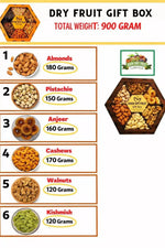 1kg Dried Fruit Gift Box Basket - Perfect for Delightful Gifting with 