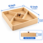 Empty fine wood Gift Box 5 Portion