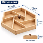 Empty Fine Wood Gift Box 7 Portion