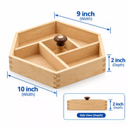 Empty Fine Wood Gift Box 5 Portion