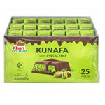 Kunafa Chocolate with Pistachio – 25 Pieces Box 