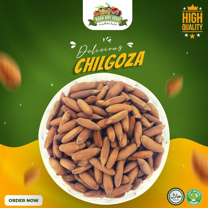 Organic Chilgoza Small Size 1kg | Pine Nuts Pakistan – Khan Dry Fruit