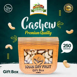 Cashew Nuts kaju Roasted, A Quality, [ 250gm Packs] Gift Box, Baskett,Wooden khandryfruit