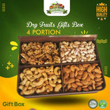 Dry Fruit Gift Basket- Wood Quality nuts almond [ 4 ITEMS A box 900gm Dray fruits in Box khandryfruit