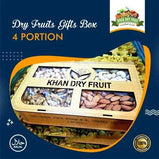 Dry Fruit Gift Basket- Wood Quality nuts almond [ 4 ITEMS A box 900gm Dray fruits in Box khandryfruit