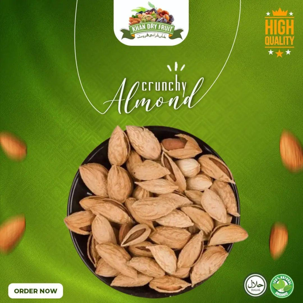 Kagzi Badam Almonds Soft shell Kaghzi Badam 1kg Packs khandryfruit