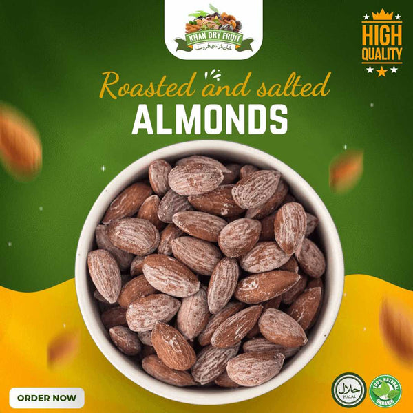 Roasted almonds 250gm Pack of  Salted Almonds - Perfectly Balanced Snack