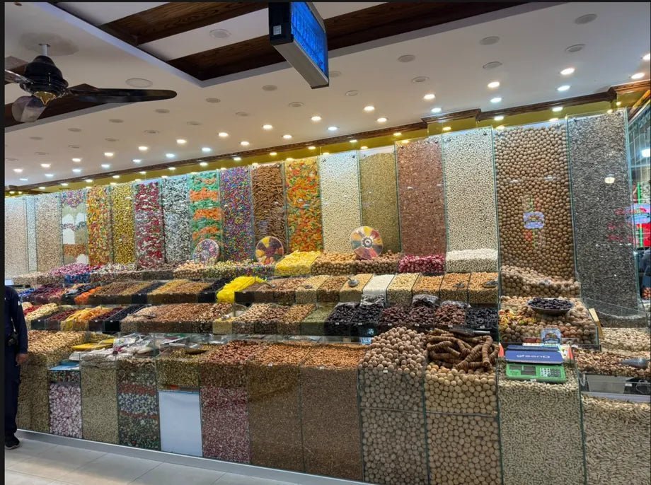 Khan Dry Fruits Lahore shop interior with premium dry fruits display